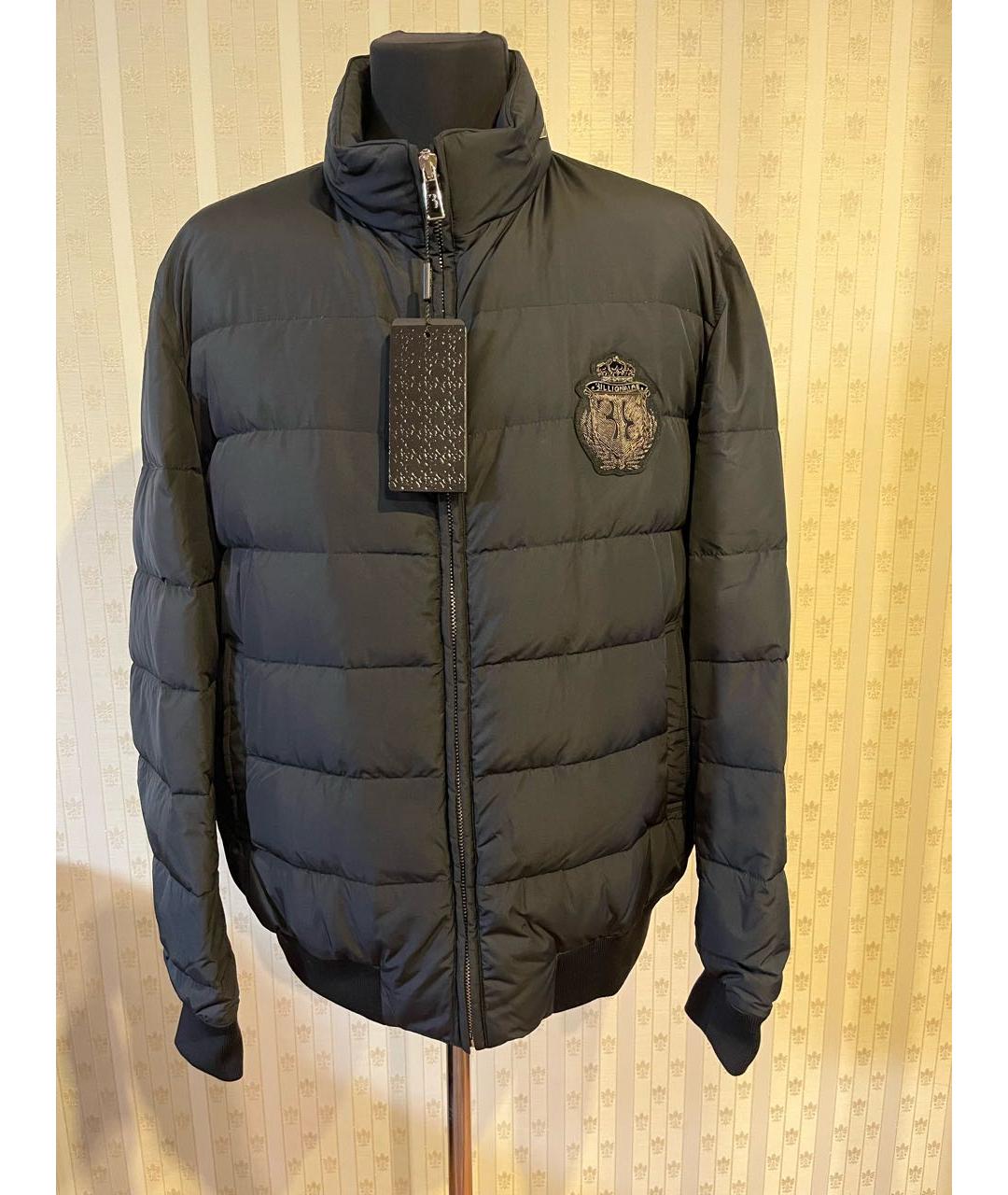 BILLIONAIRE Черный полиэстеровый пуховик, фото 7