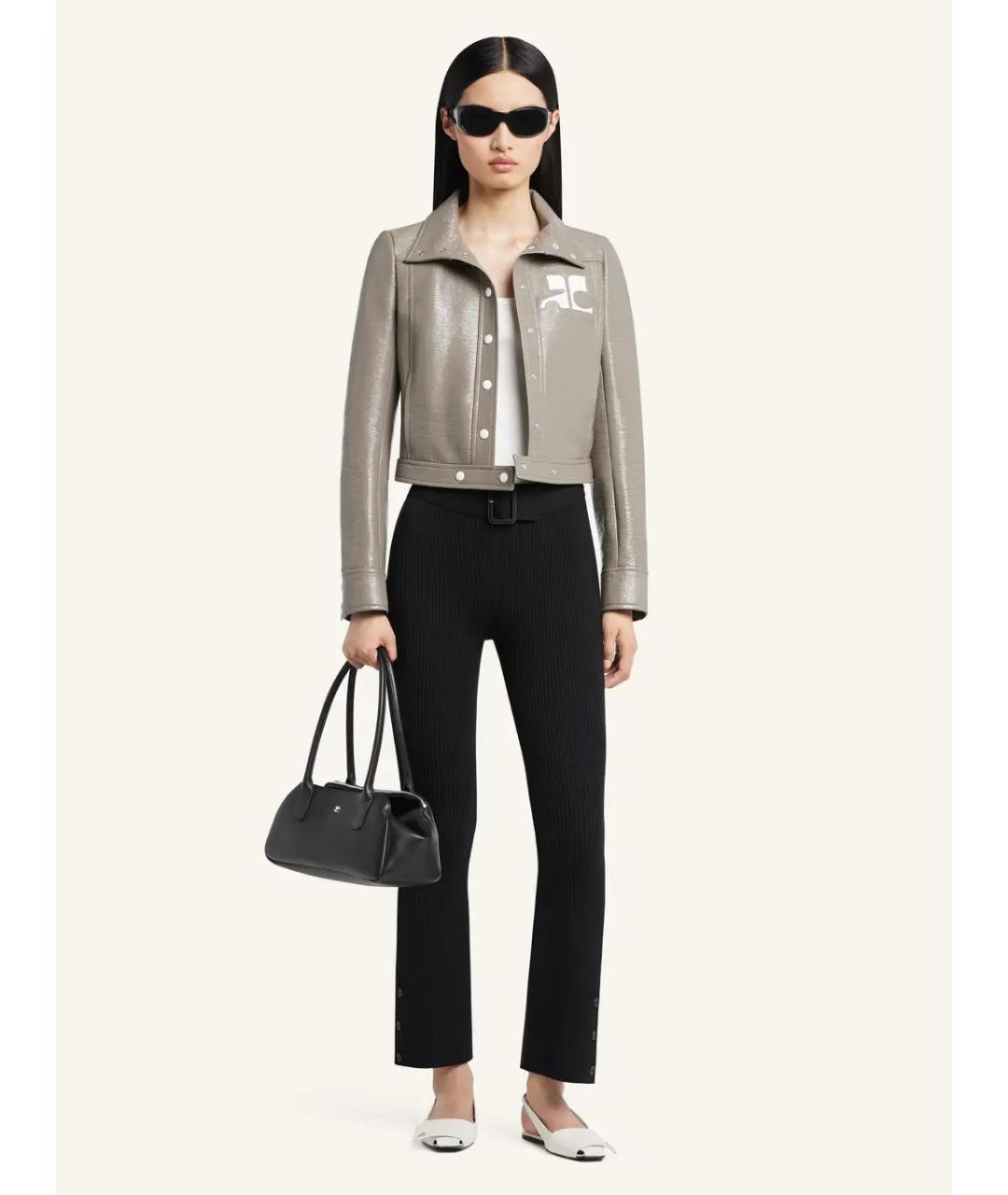 COURREGES Коричневая хлопковая куртка, фото 2