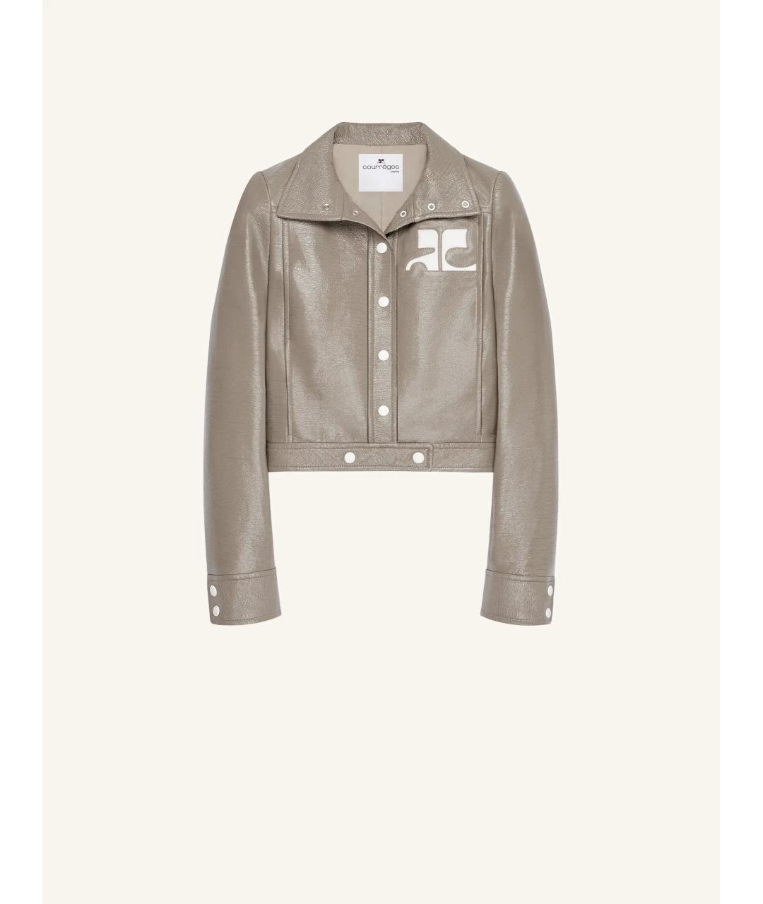 COURREGES Коричневая хлопковая куртка, фото 6