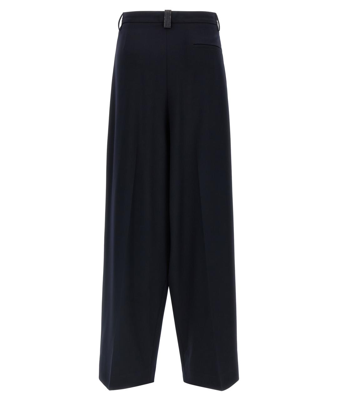 FABIANA FILIPPI Темно-синие прямые брюки, фото 2