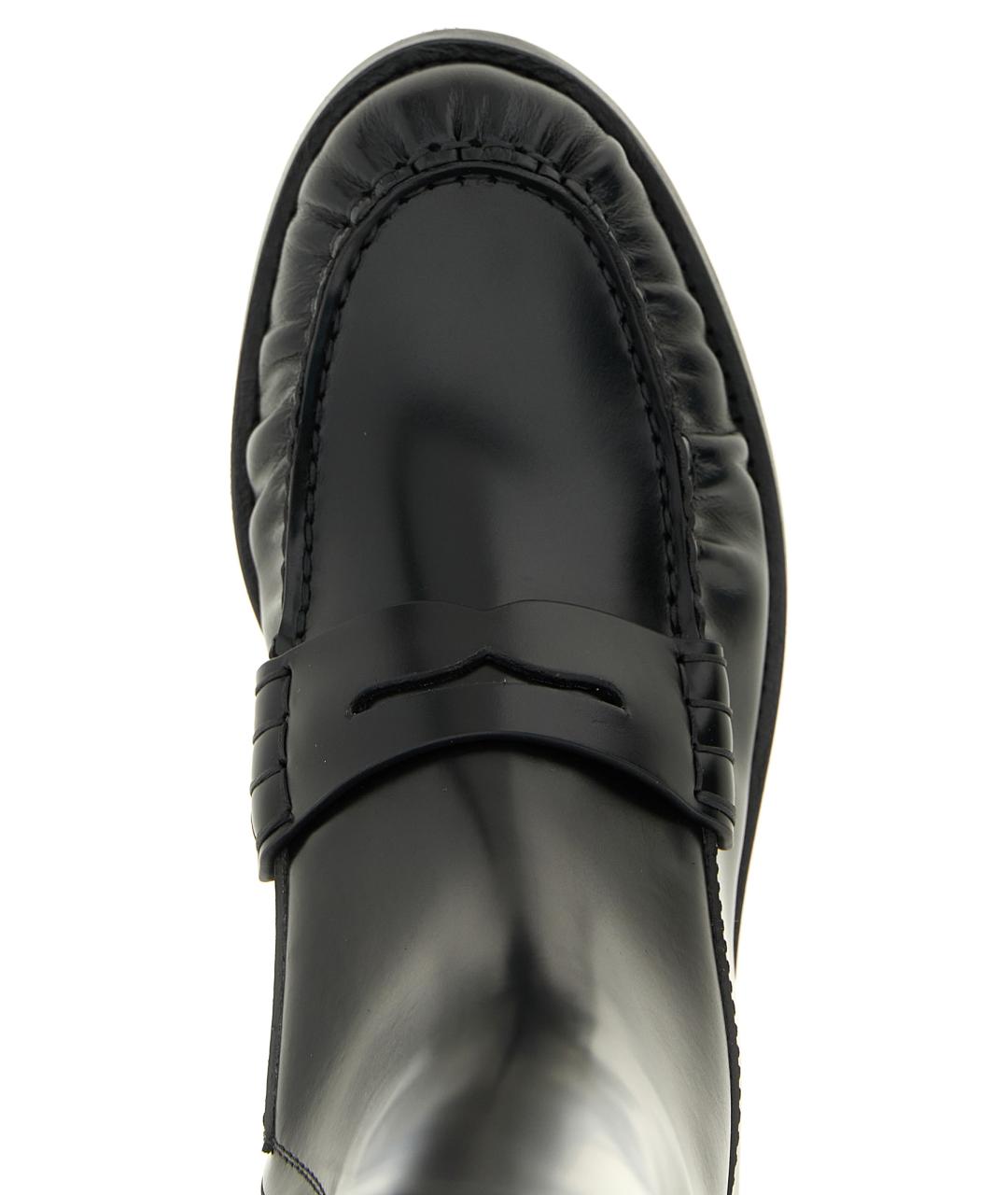 PRADA Черные кожаные сапоги, фото 4