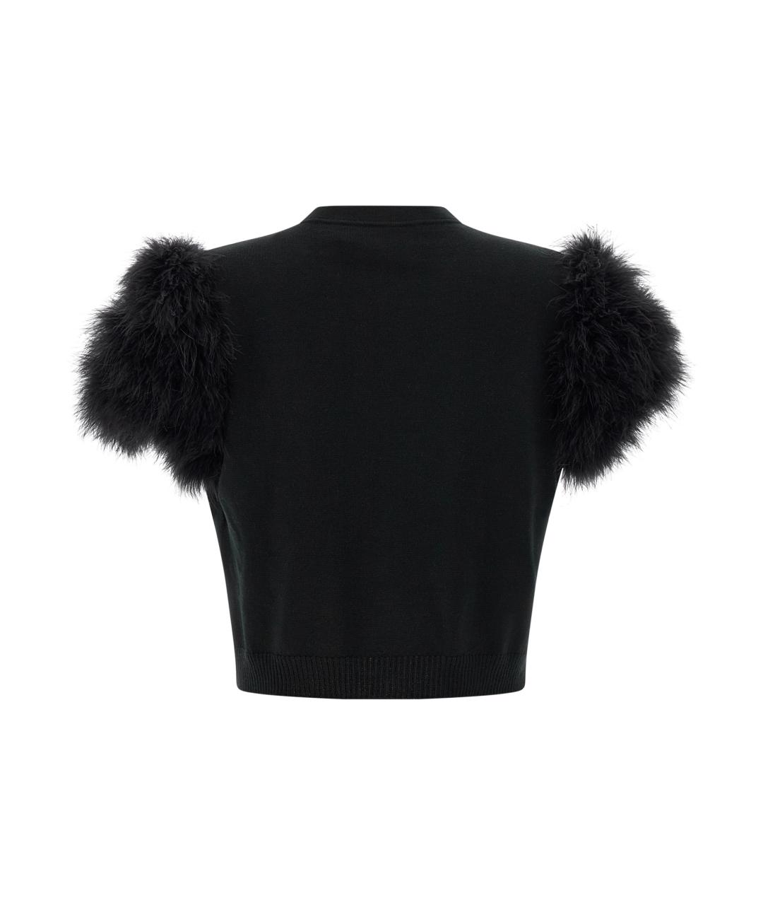 VALENTINO Черный шерстяной кардиган, фото 2