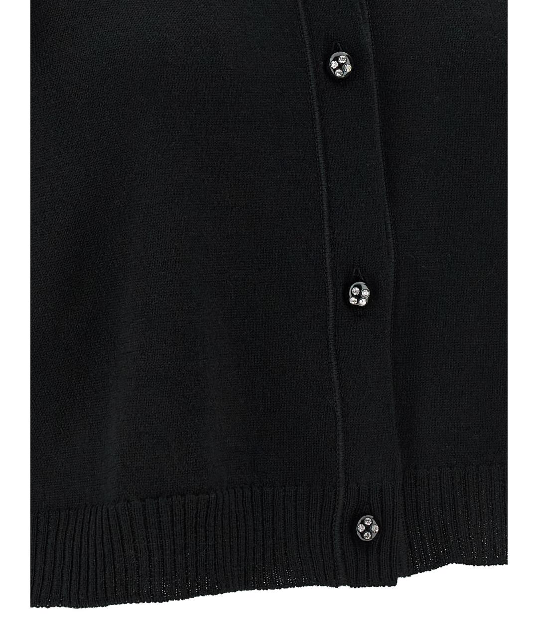 VALENTINO Черный шерстяной кардиган, фото 4