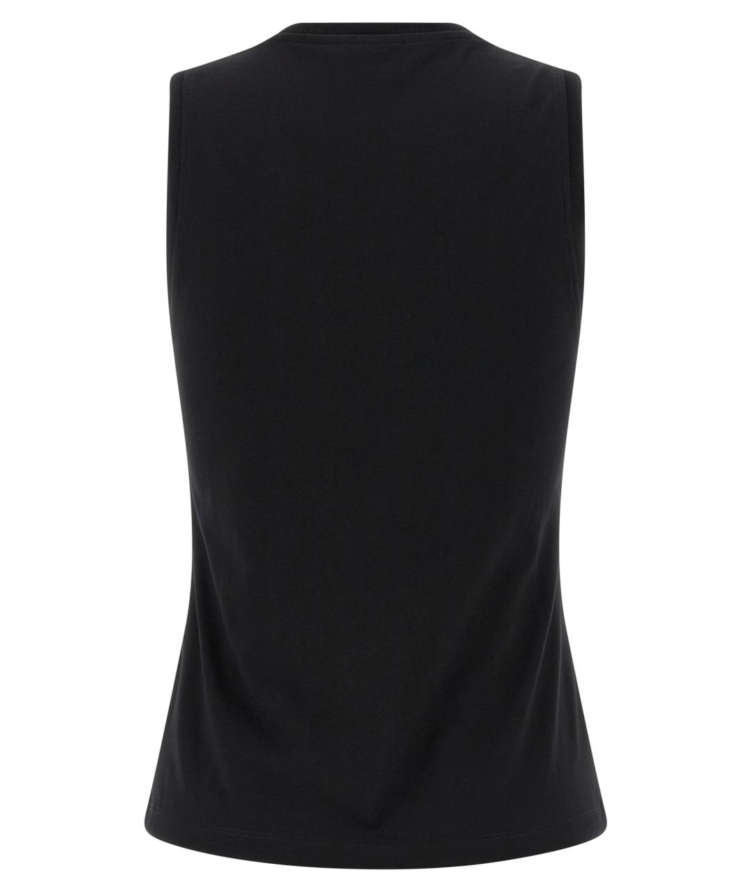 BALMAIN Черная хлопковая майка, фото 2