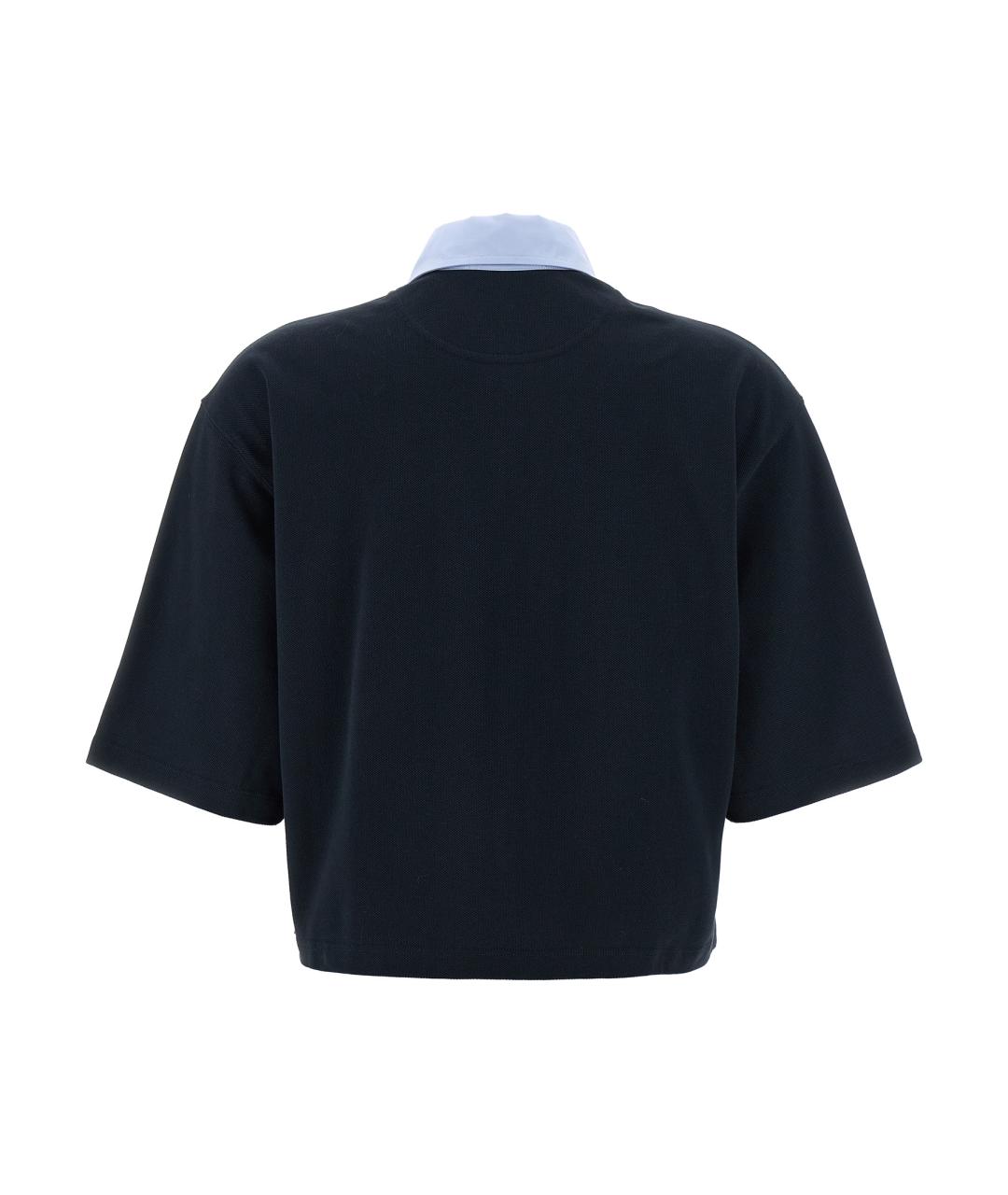 STELLA MCCARTNEY Темно-синяя хлопковая футболка, фото 2