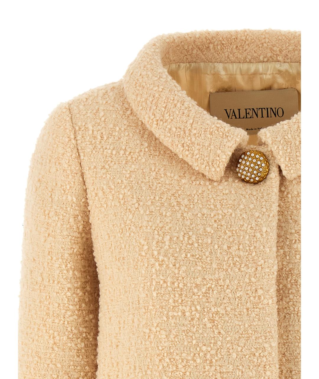 VALENTINO Бежевый шерстяной жакет/пиджак, фото 3