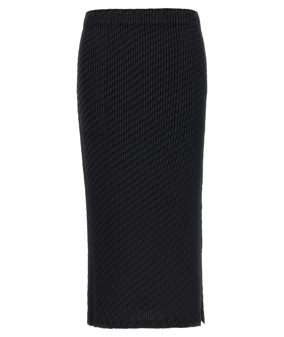 ISSEY MIYAKE Черная полиэстеровая юбка миди, фото 1