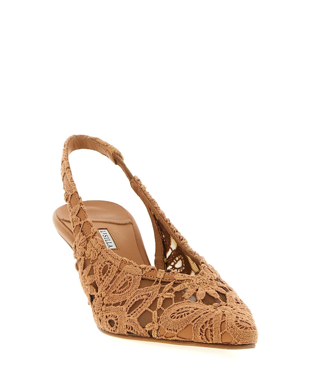 LE SILLA Коричневые текстильные туфли, фото 2