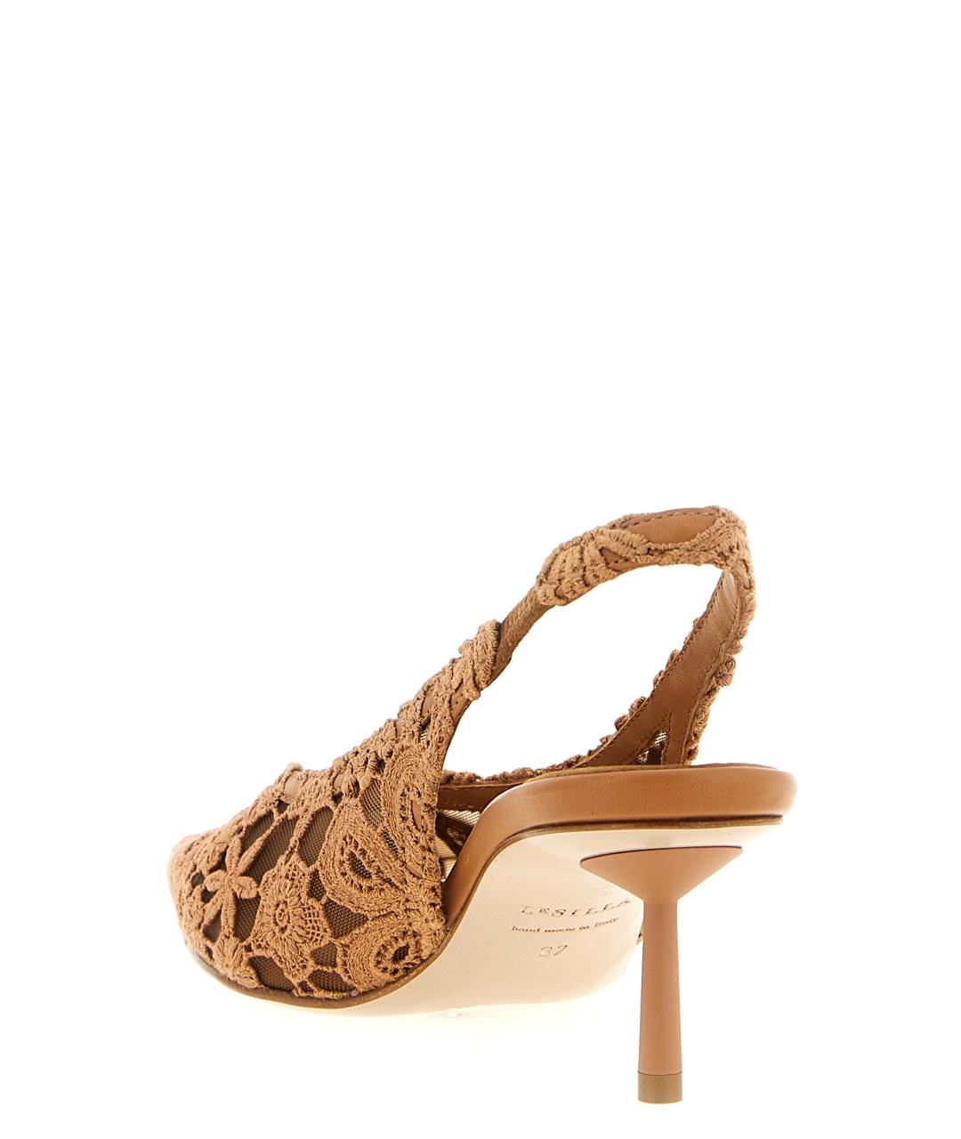 LE SILLA Коричневые текстильные туфли, фото 3