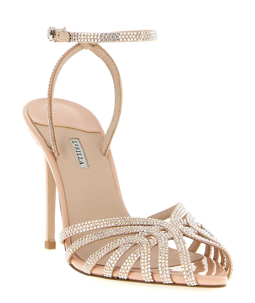 LE SILLA Розовые кожаные босоножки, фото 2