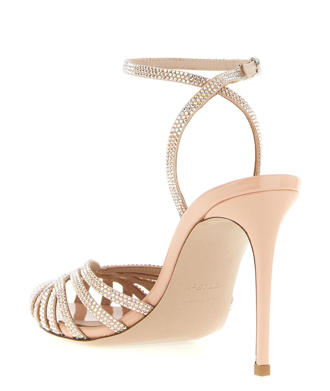 LE SILLA Розовые кожаные босоножки, фото 3