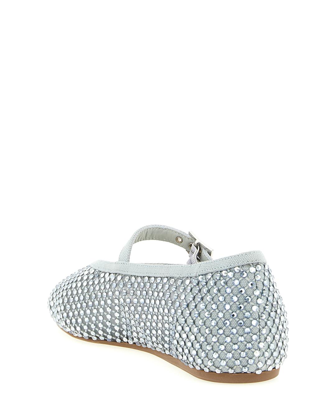 LE SILLA Серебряные балетки, фото 3