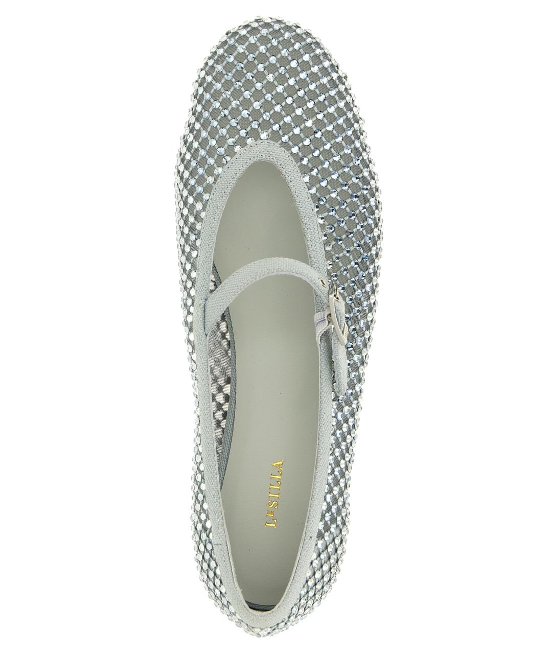 LE SILLA Серебряные балетки, фото 4
