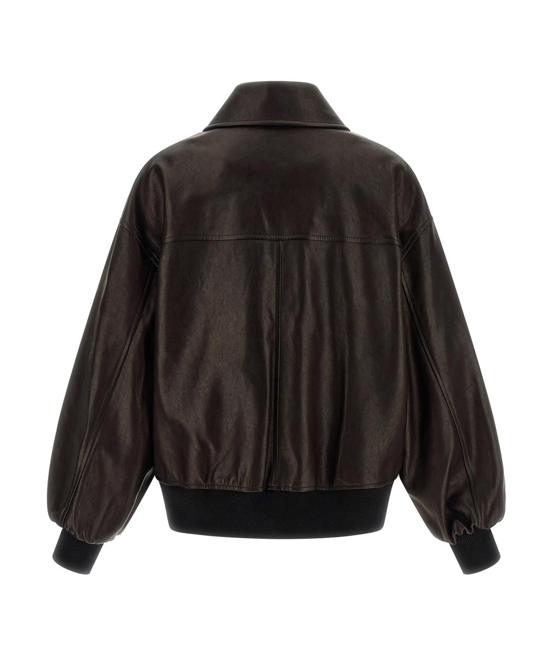 KHAITE Коричневая кожаная куртка, фото 2