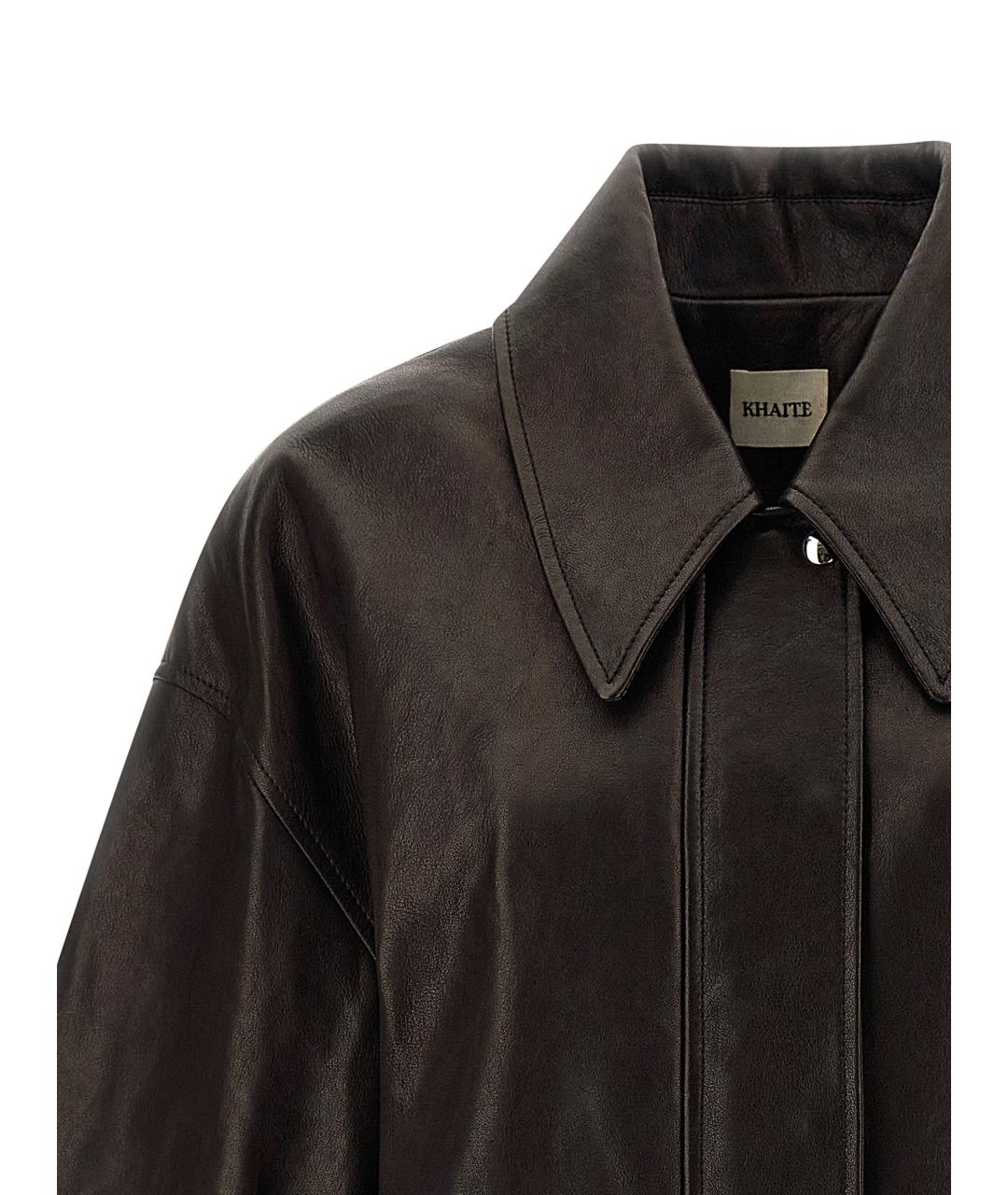 KHAITE Коричневая кожаная куртка, фото 3