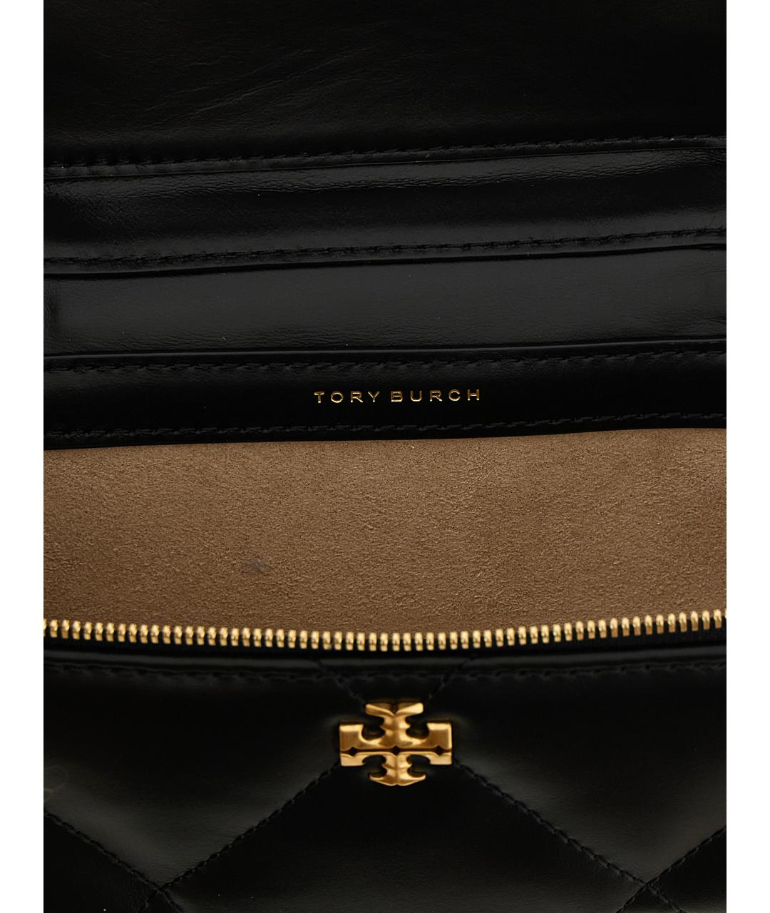 TORY BURCH Черная кожаная сумка через плечо, фото 4