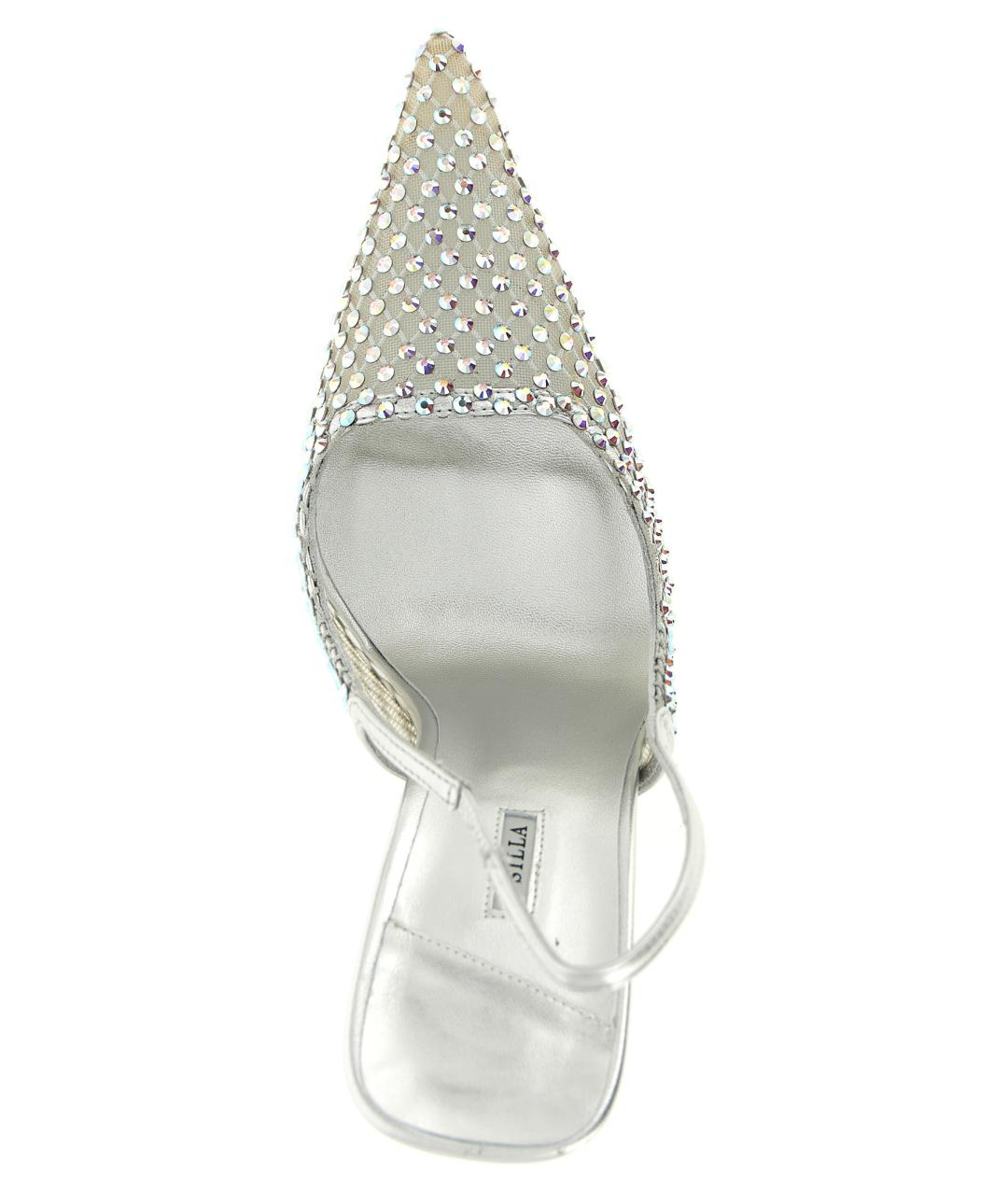 LE SILLA Серебряные синтетические туфли, фото 4