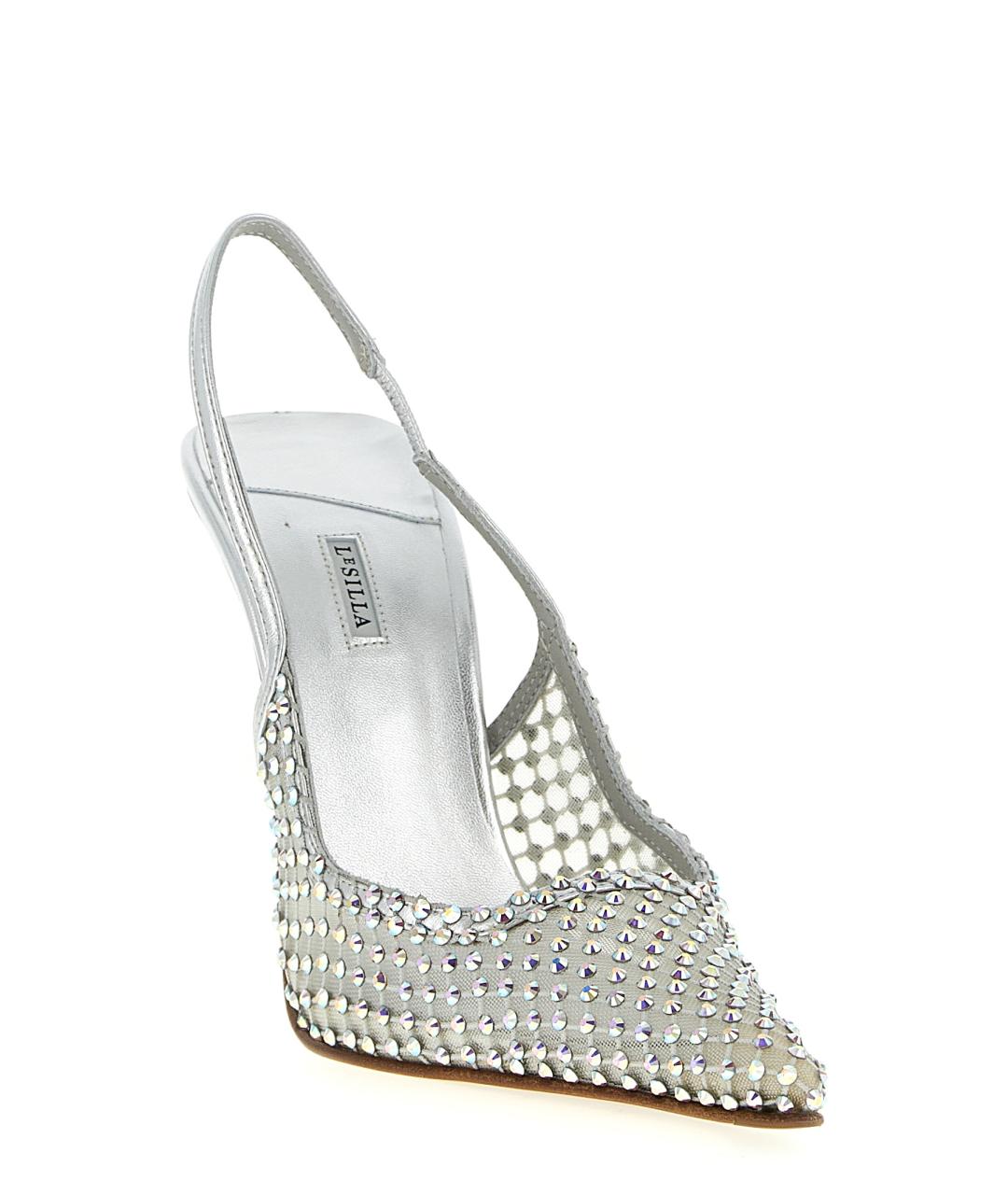 LE SILLA Серебряные синтетические туфли, фото 2