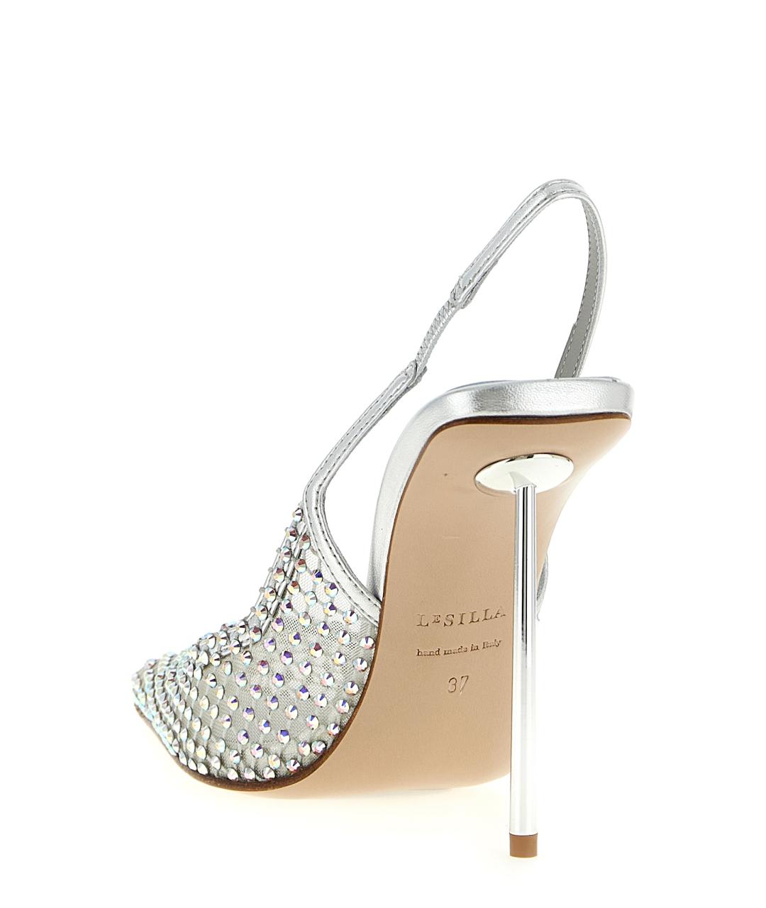 LE SILLA Серебряные синтетические туфли, фото 3