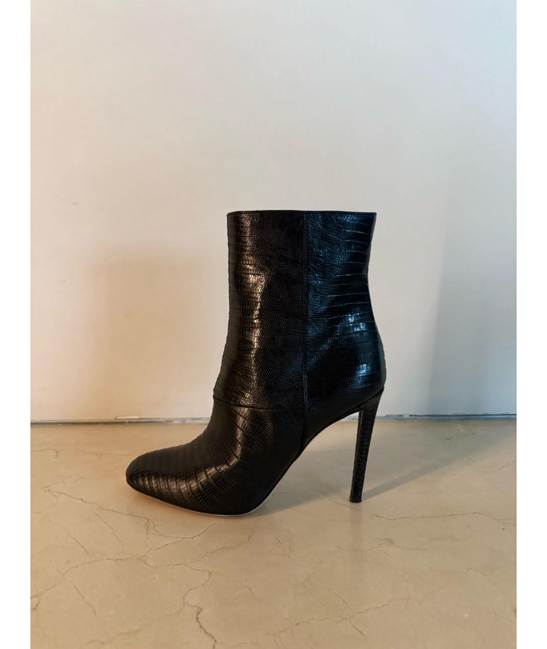 CHRISTIAN DIOR Черные ботильоны из экзотической кожи, фото 7