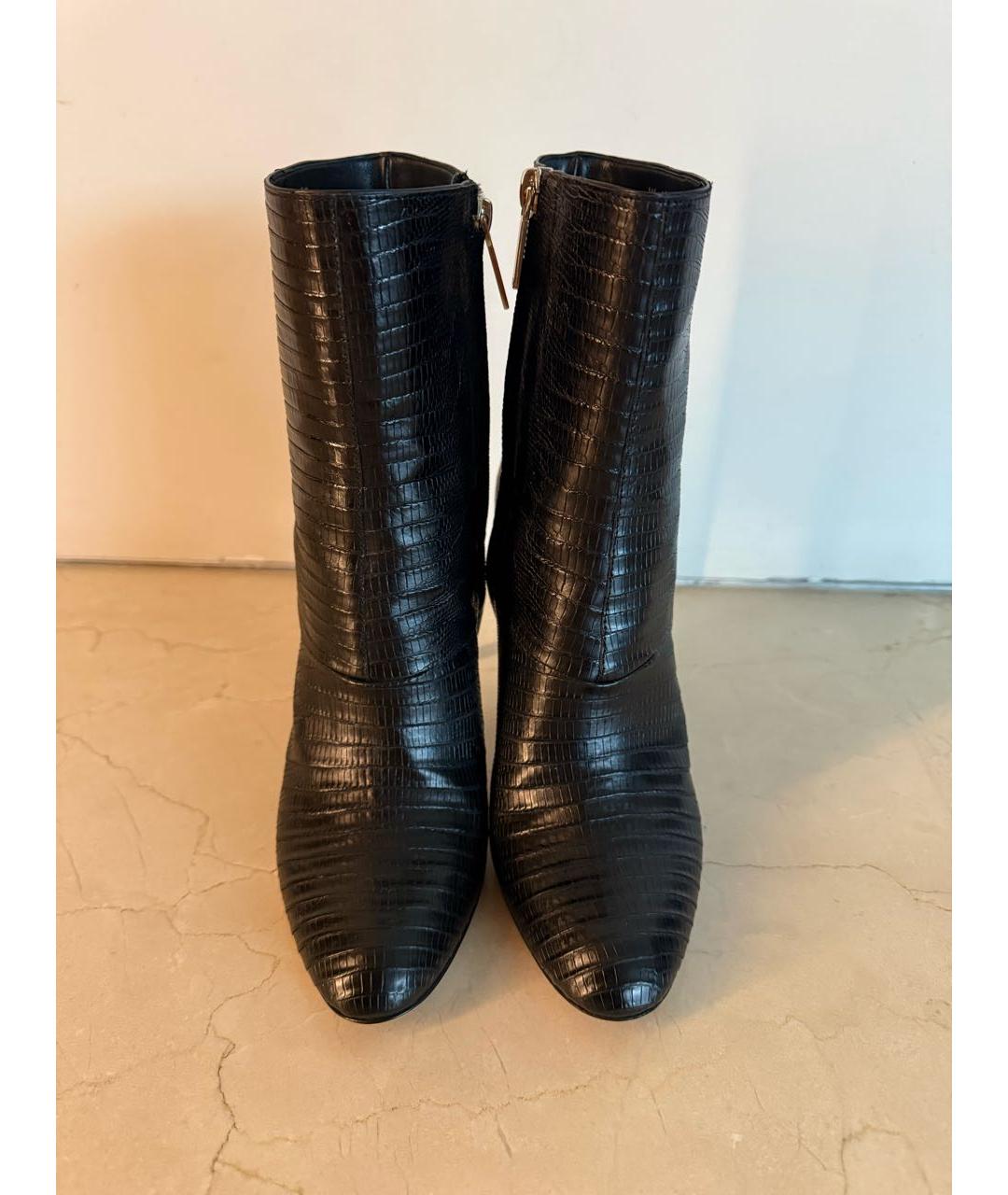 CHRISTIAN DIOR Черные ботильоны из экзотической кожи, фото 2