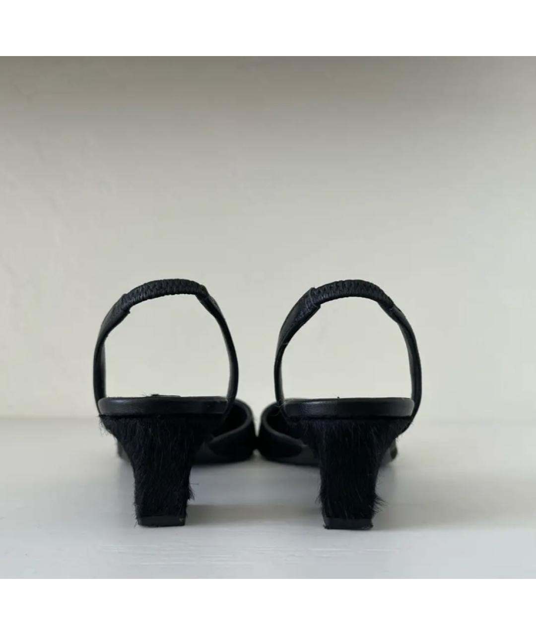 ACNE STUDIOS Черные туфли из экзотической кожи, фото 4