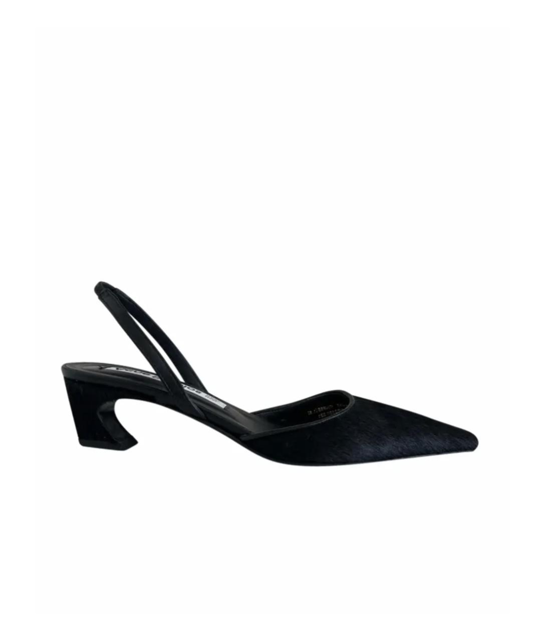 ACNE STUDIOS Черные туфли из экзотической кожи, фото 6