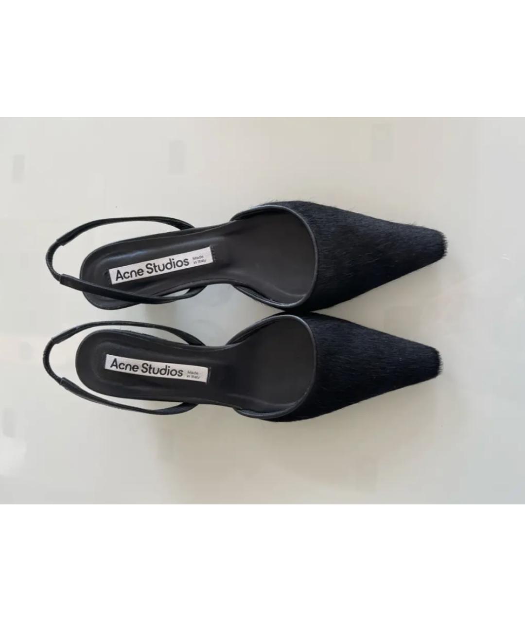 ACNE STUDIOS Черные туфли из экзотической кожи, фото 2