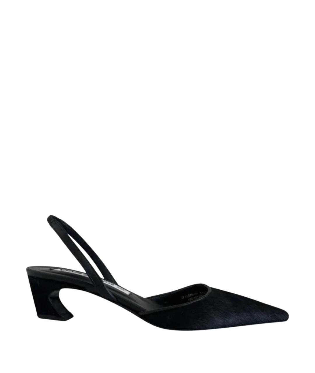 ACNE STUDIOS Черные туфли из экзотической кожи, фото 1