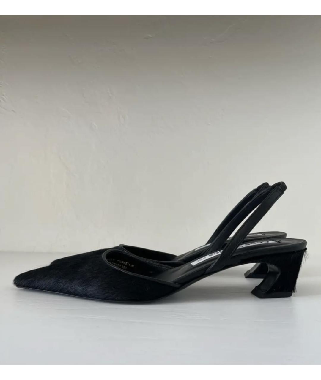 ACNE STUDIOS Черные туфли из экзотической кожи, фото 5