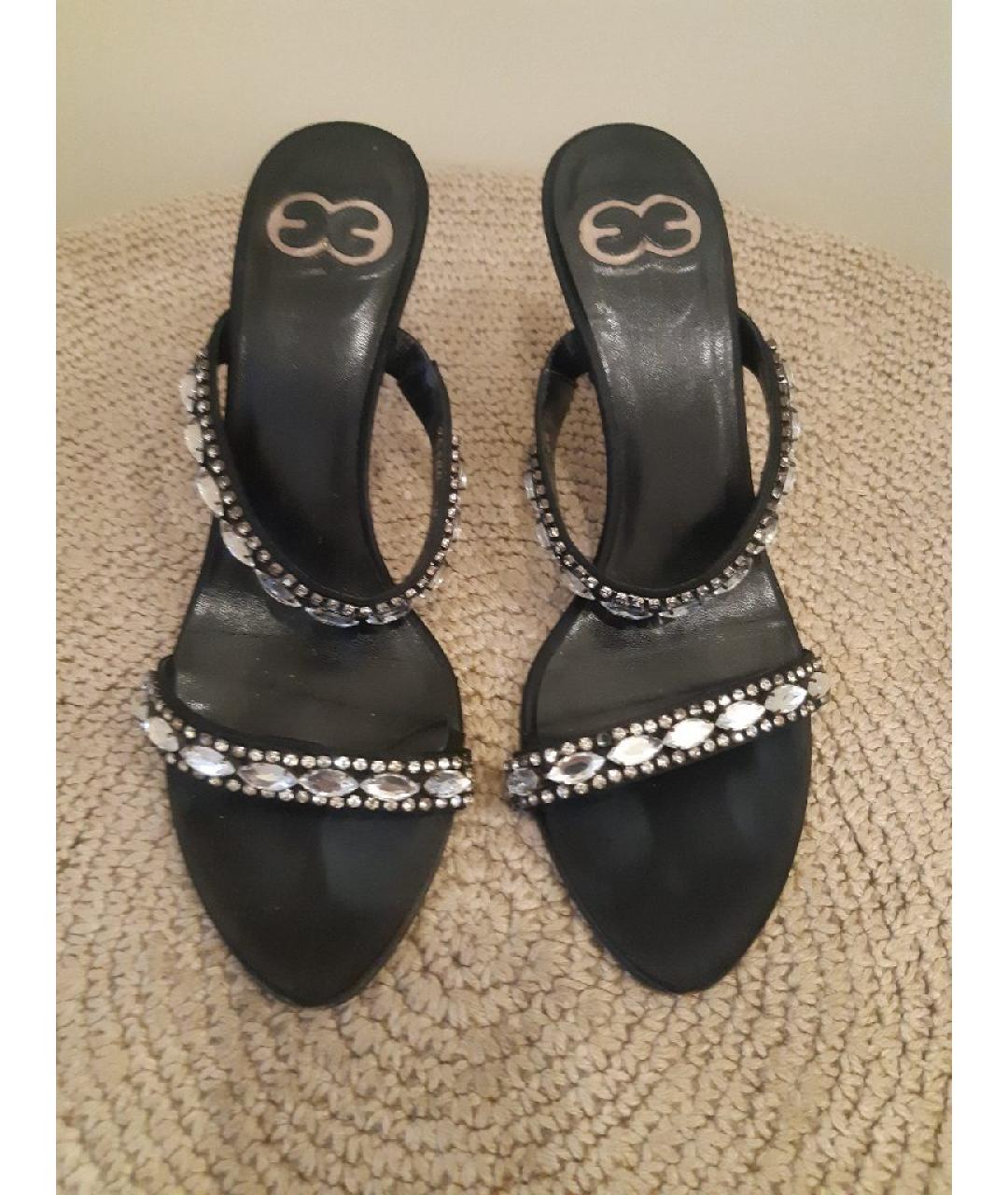 ESCADA Черные текстильные босоножки, фото 2