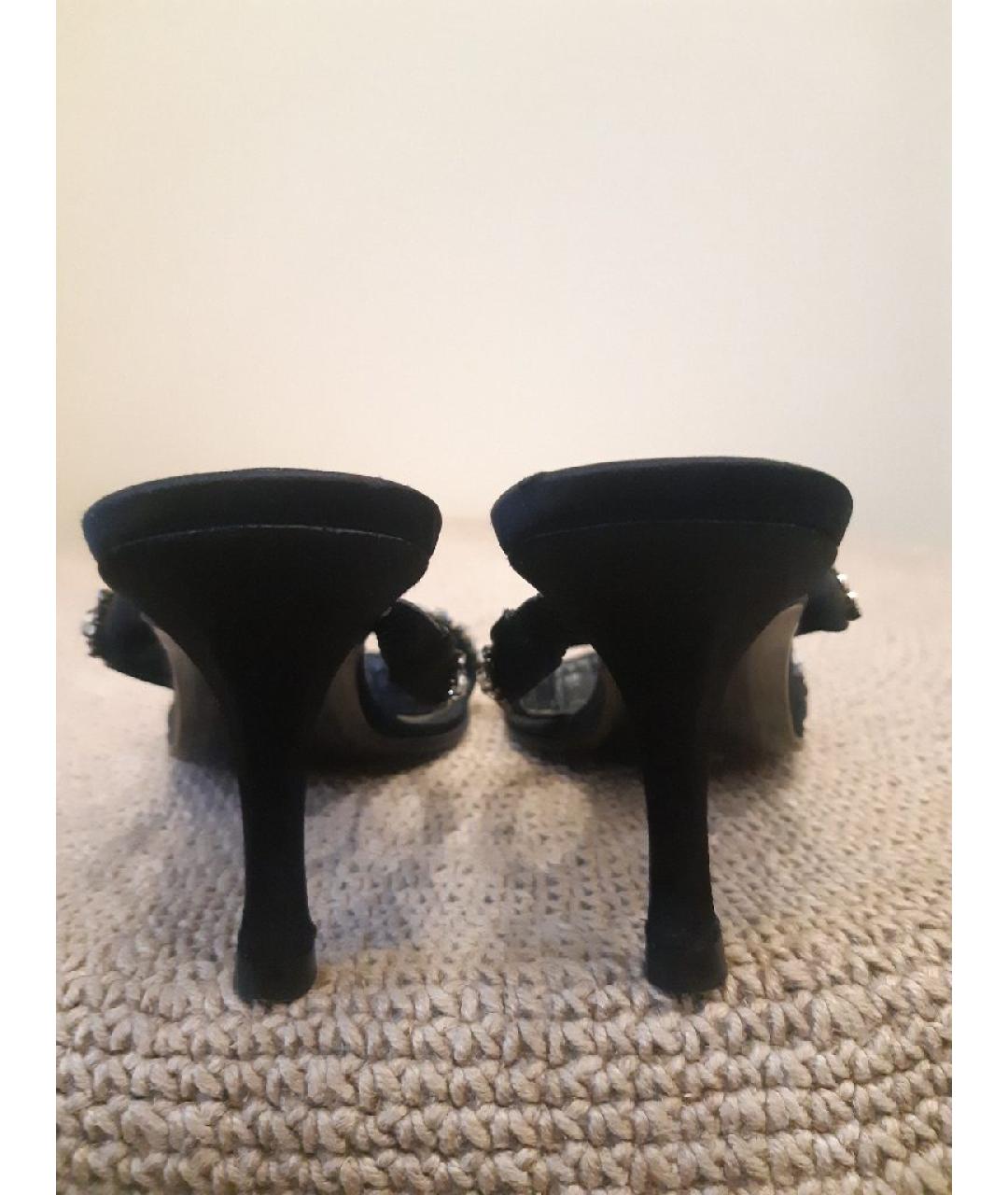 ESCADA Черные текстильные босоножки, фото 4