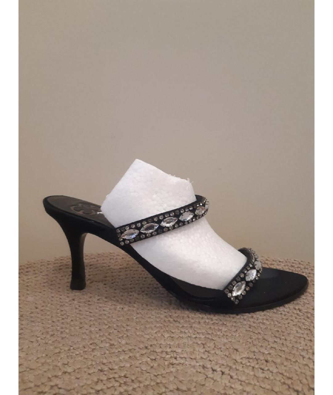 ESCADA Черные текстильные босоножки, фото 10