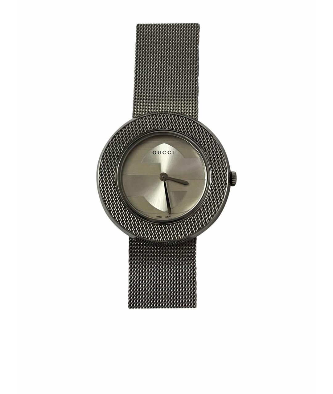 GUCCI Серебряные стальные часы, фото 1