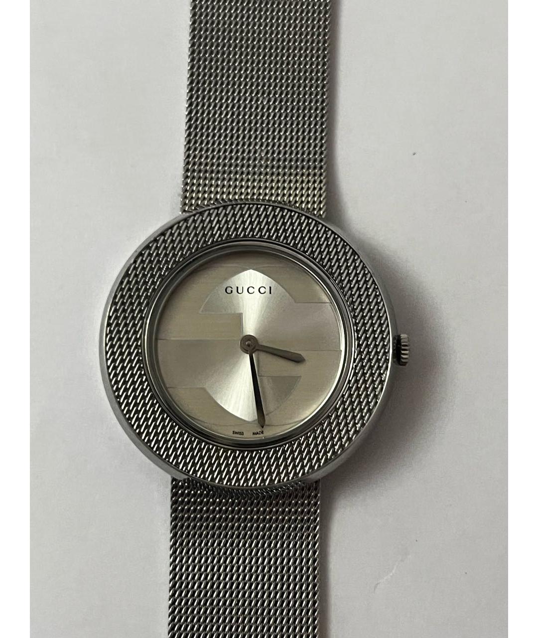 GUCCI Серебряные стальные часы, фото 9