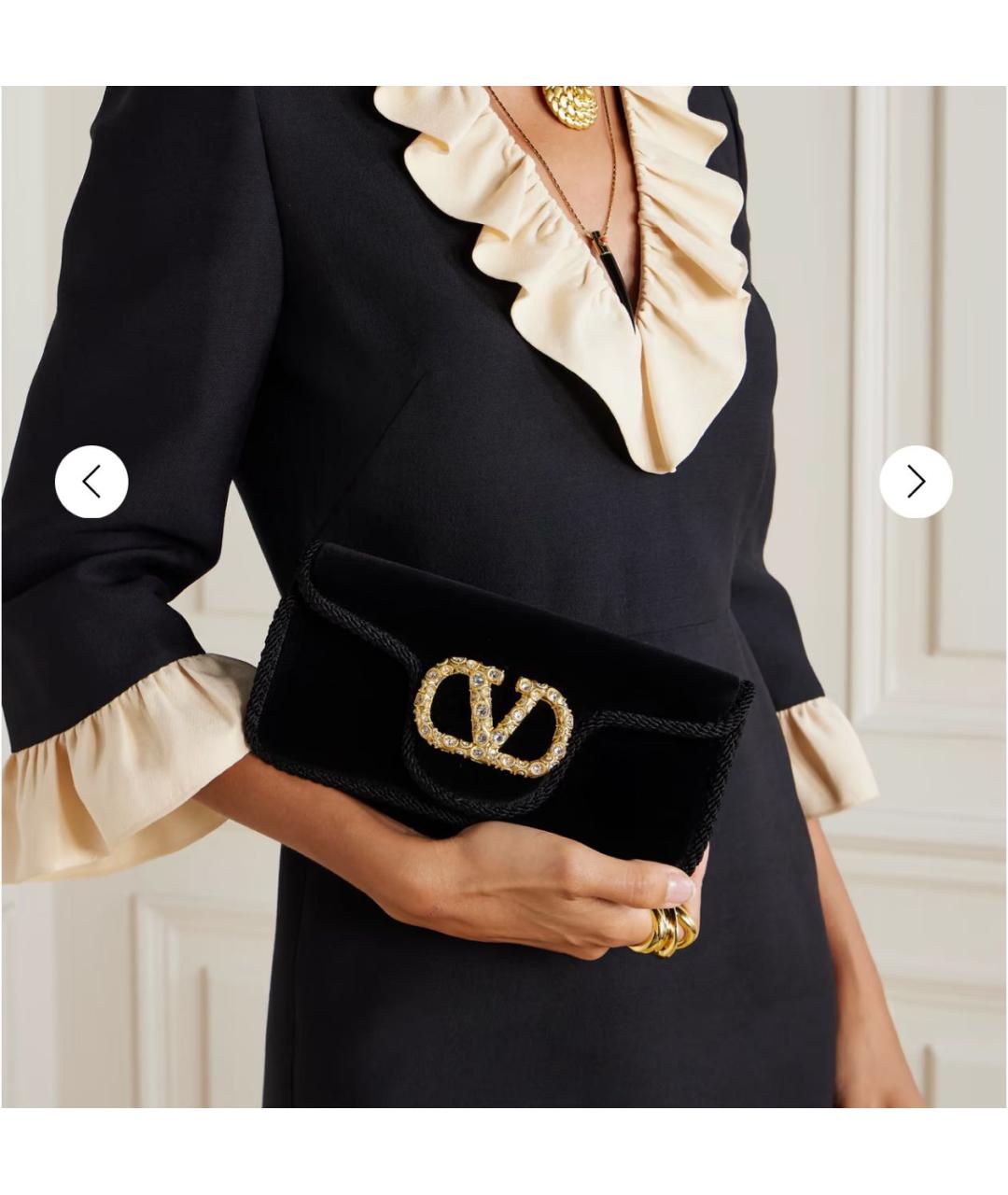 VALENTINO Черная сумка через плечо, фото 2