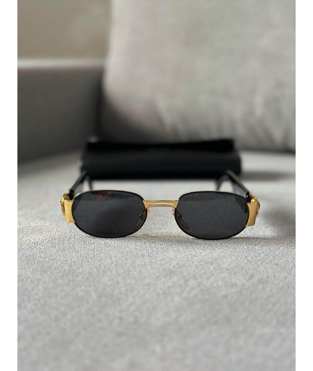 VERSACE Черные пластиковые солнцезащитные очки, фото 3