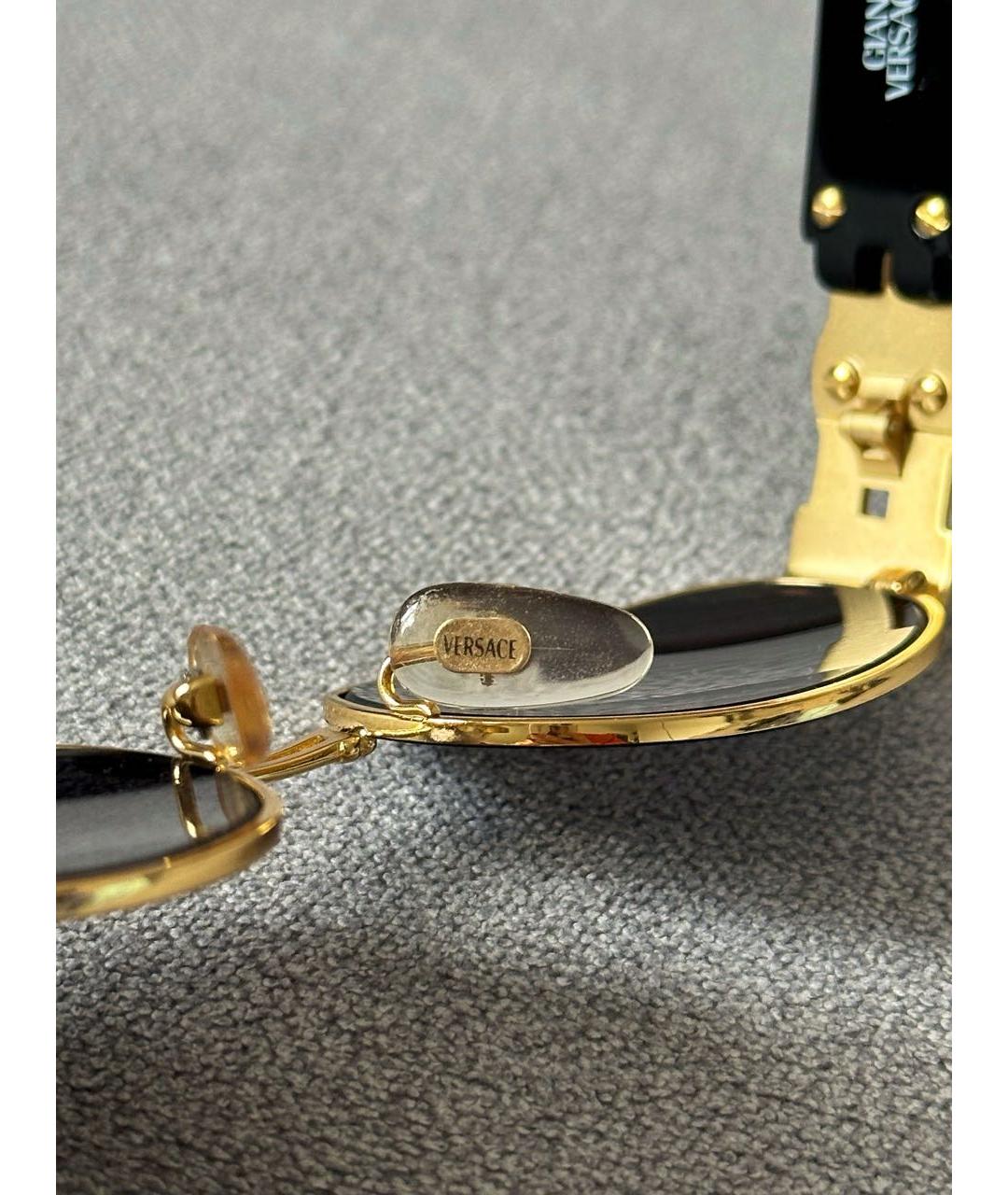 VERSACE Черные пластиковые солнцезащитные очки, фото 6