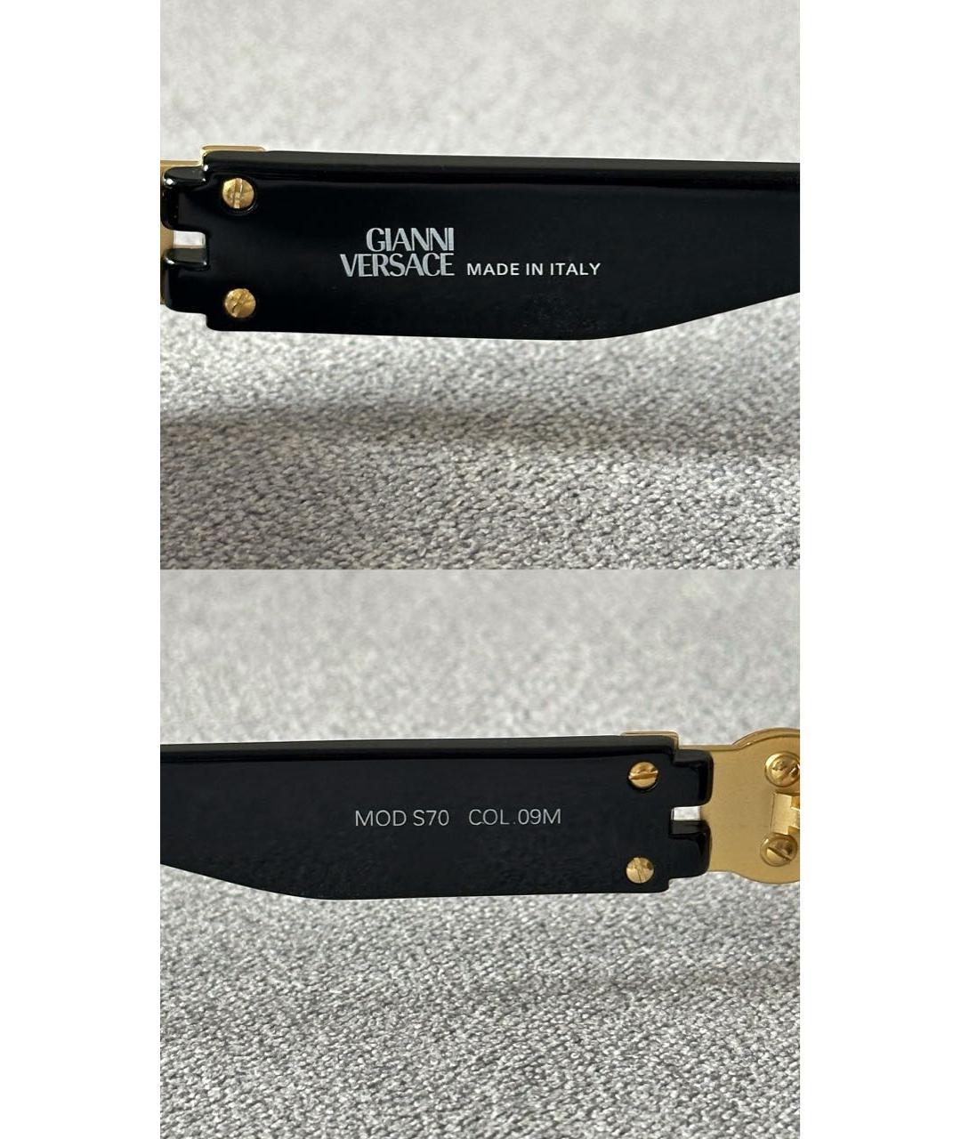 VERSACE Черные пластиковые солнцезащитные очки, фото 8