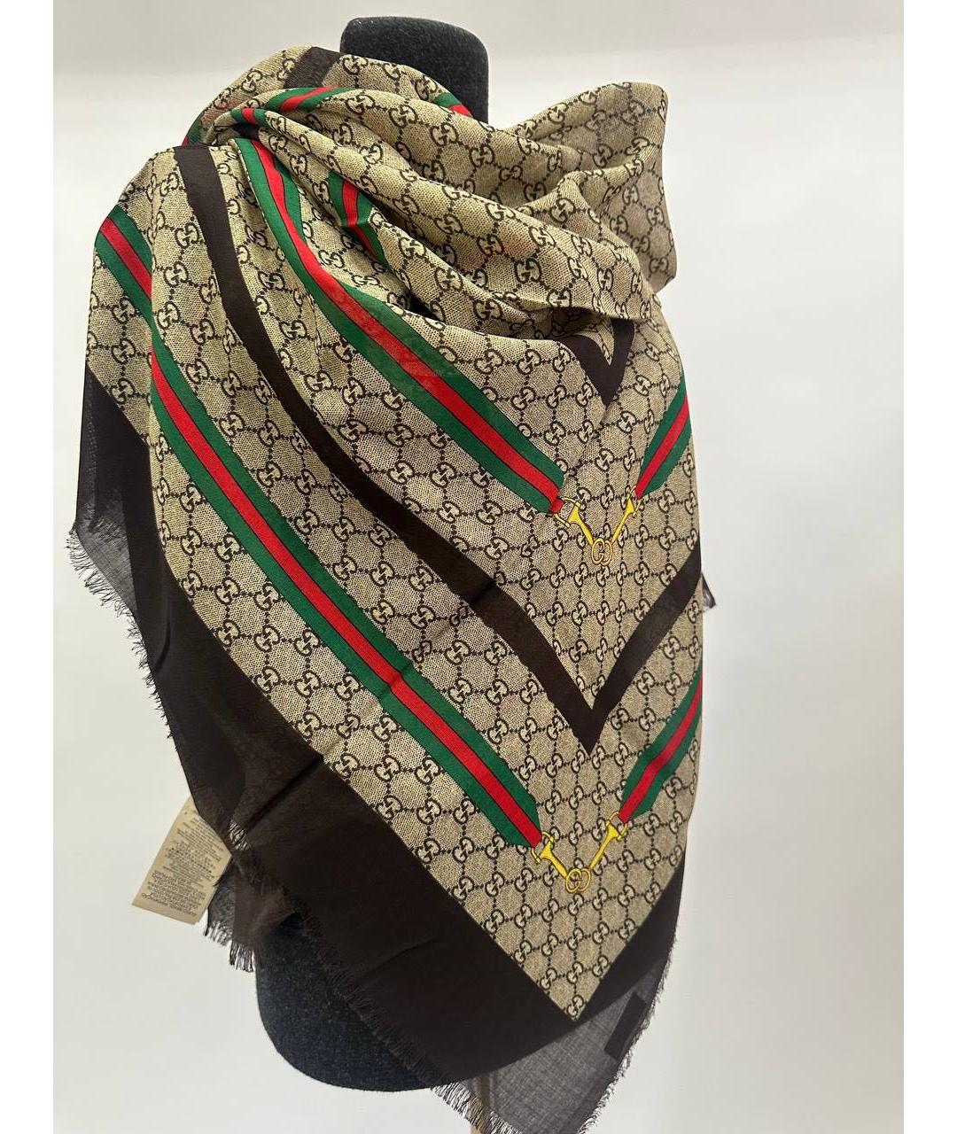 GUCCI Мульти шерстяной платок, фото 6