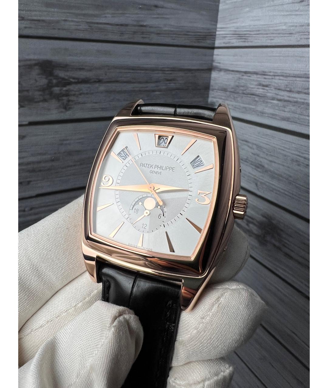 PATEK PHILIPPE Белые часы из розового золота, фото 3