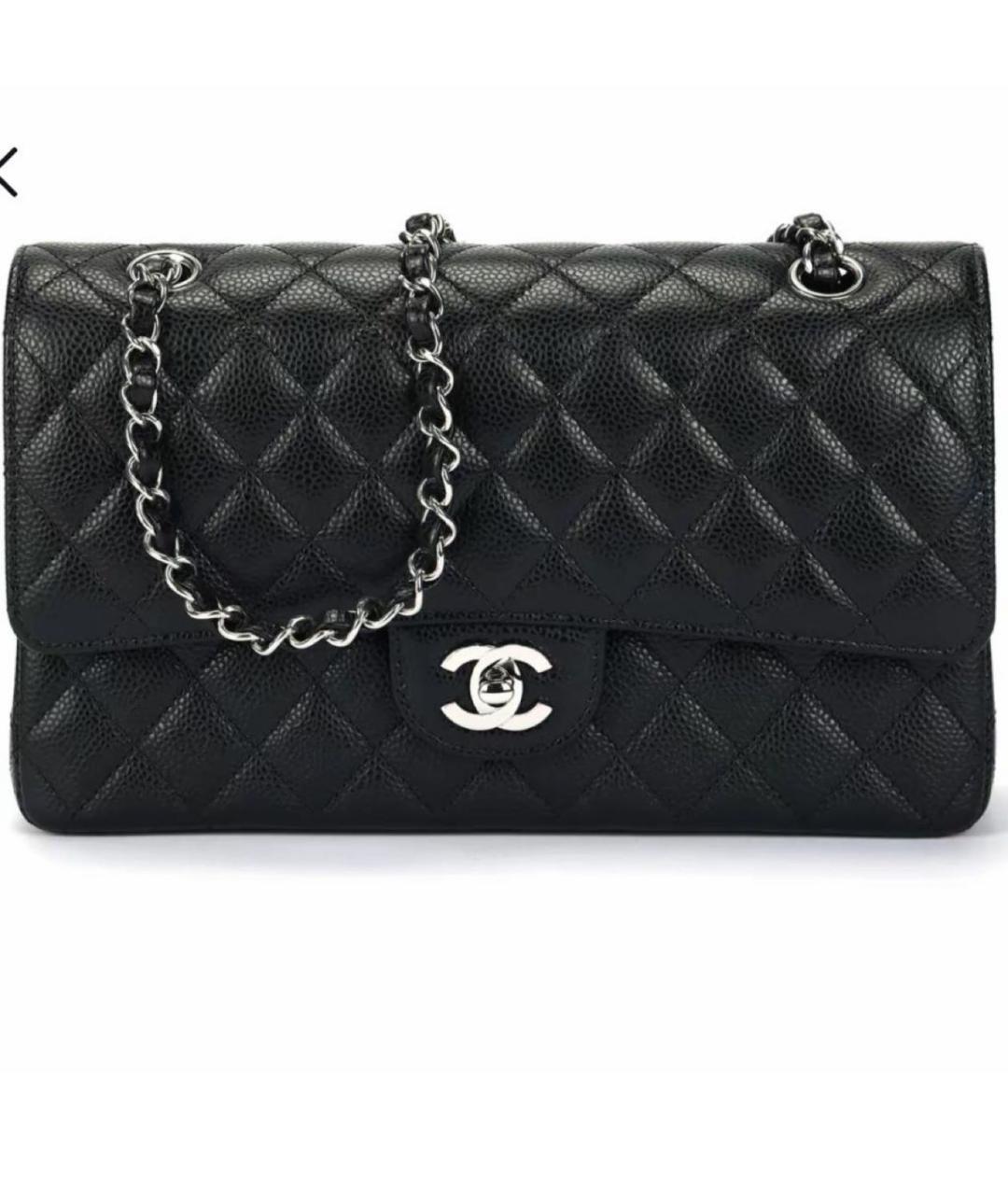 CHANEL Черная кожаная сумка через плечо, фото 3