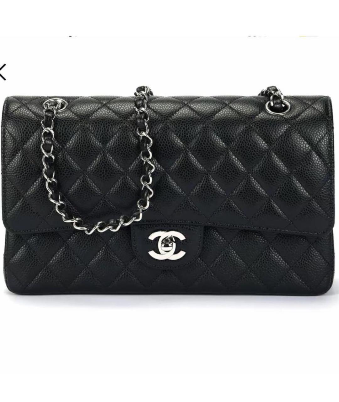 CHANEL Черная кожаная сумка через плечо, фото 2