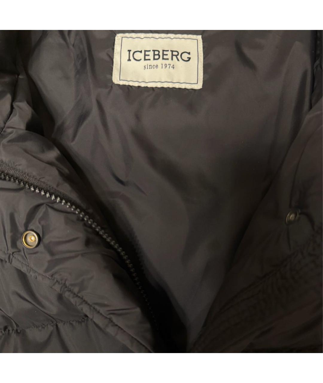 ICEBERG Черный полиамидовый пуховик, фото 3
