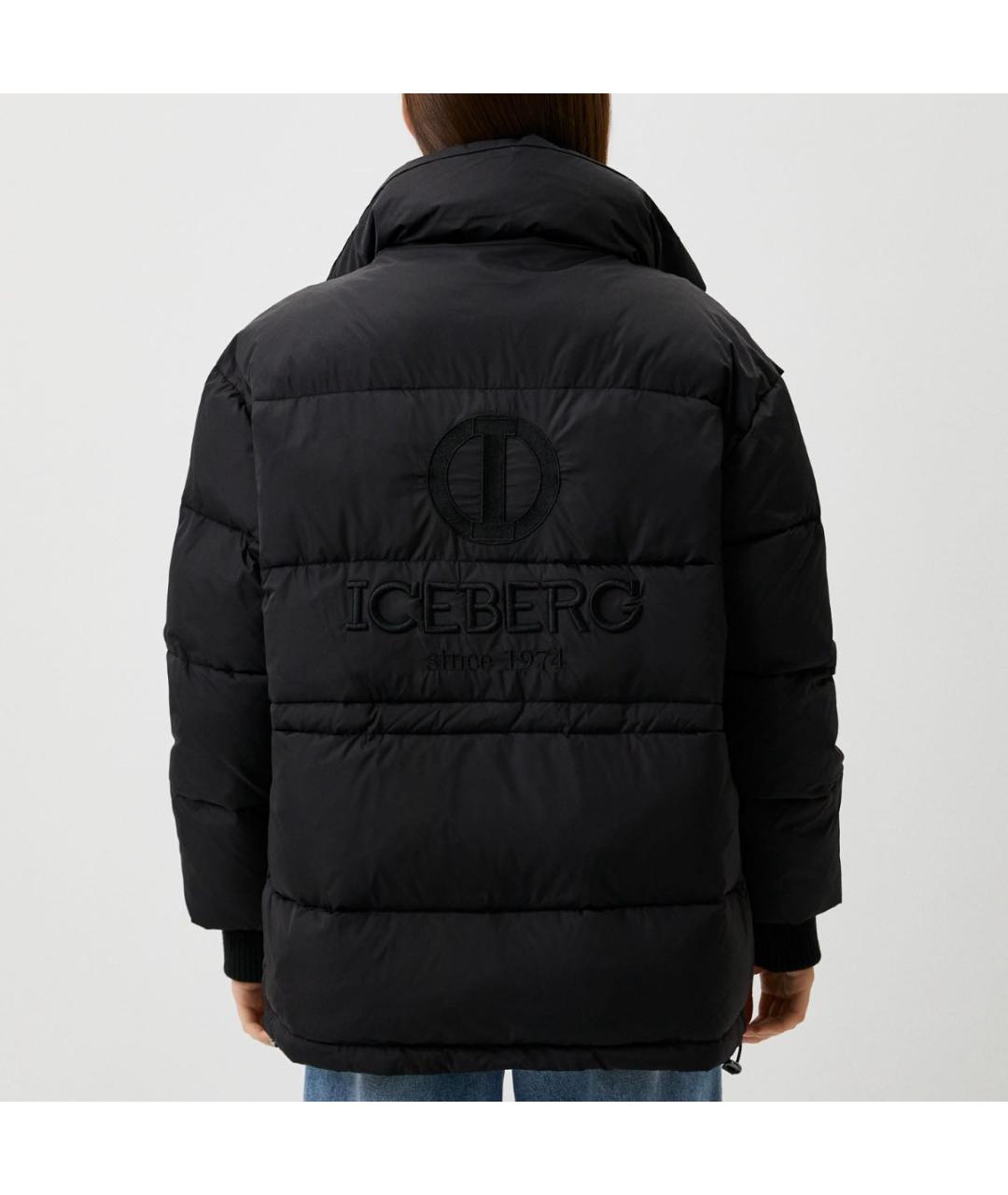 ICEBERG Черный полиамидовый пуховик, фото 4