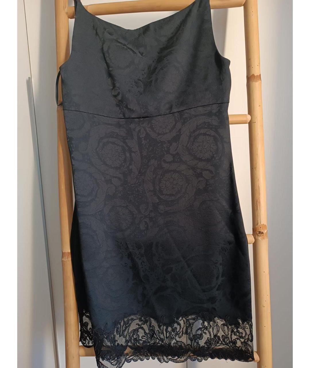 VERSACE Черное ацетатное вечернее платье, фото 2