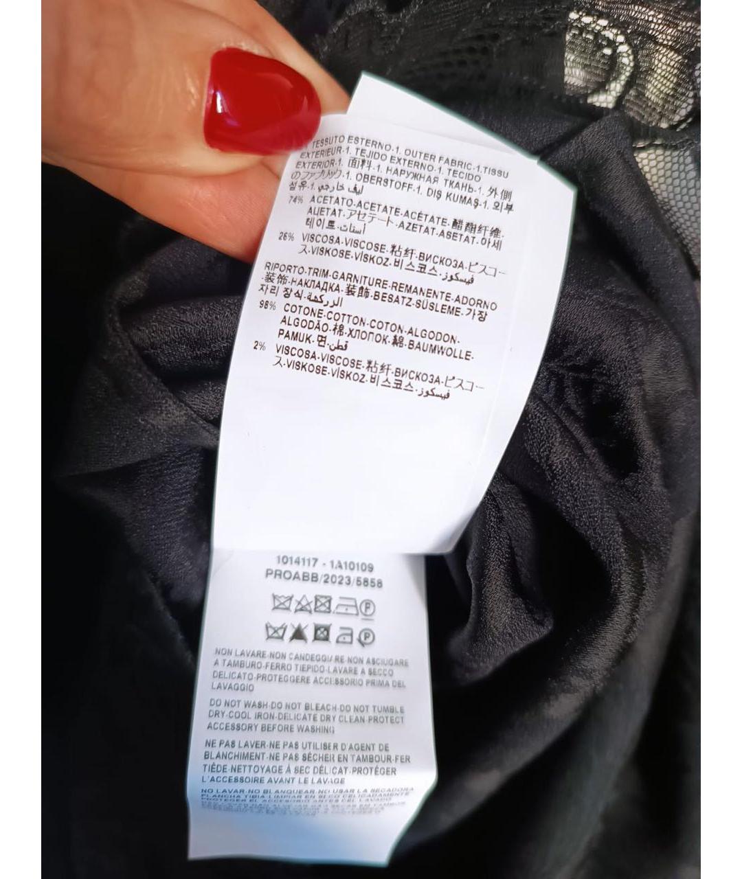 VERSACE Черное ацетатное вечернее платье, фото 5