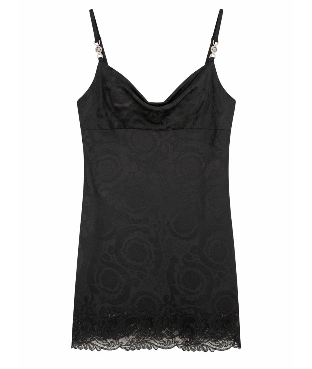 VERSACE Черное ацетатное вечернее платье, фото 1