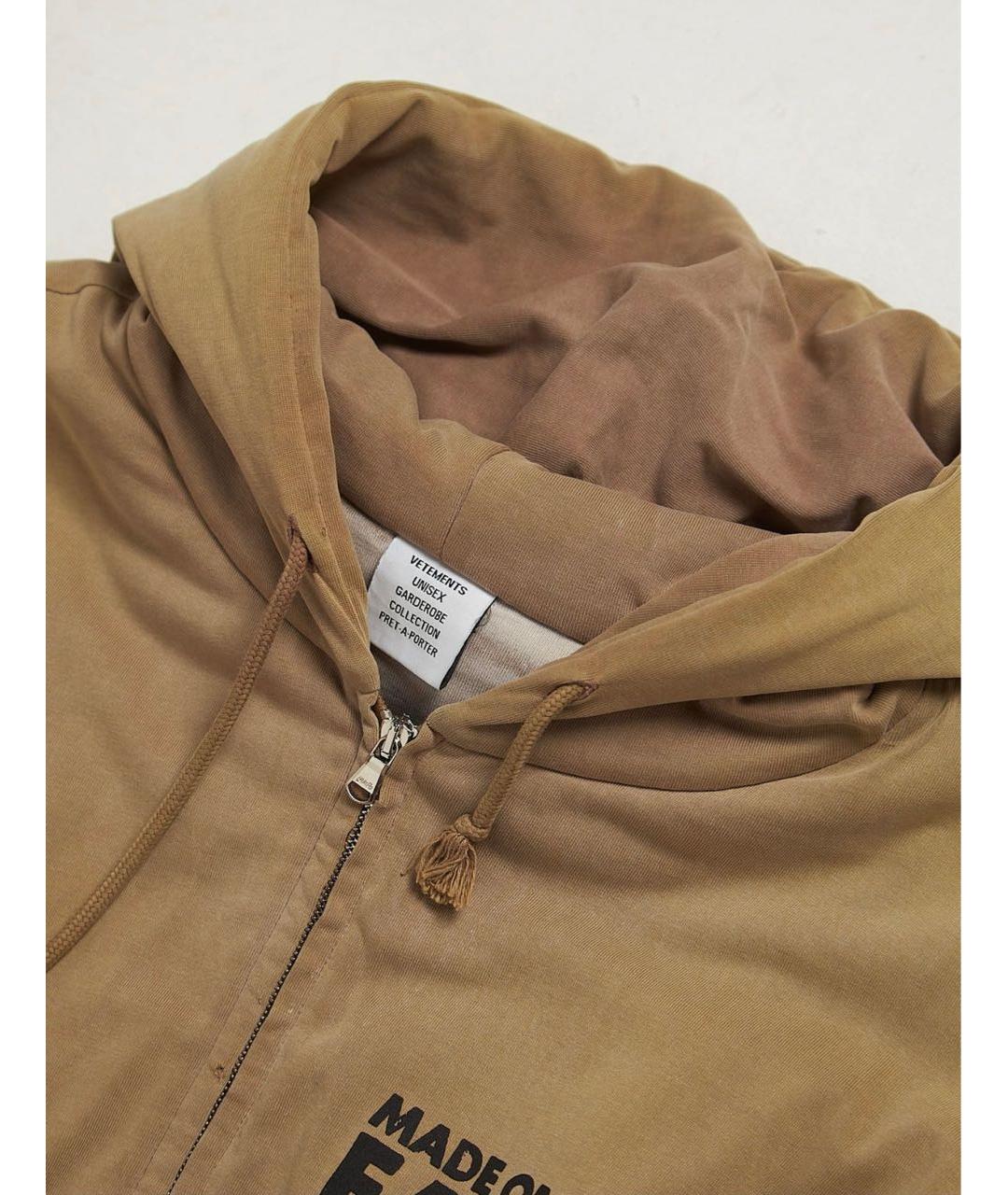 VETEMENTS Бежевая хлопковая куртка, фото 3