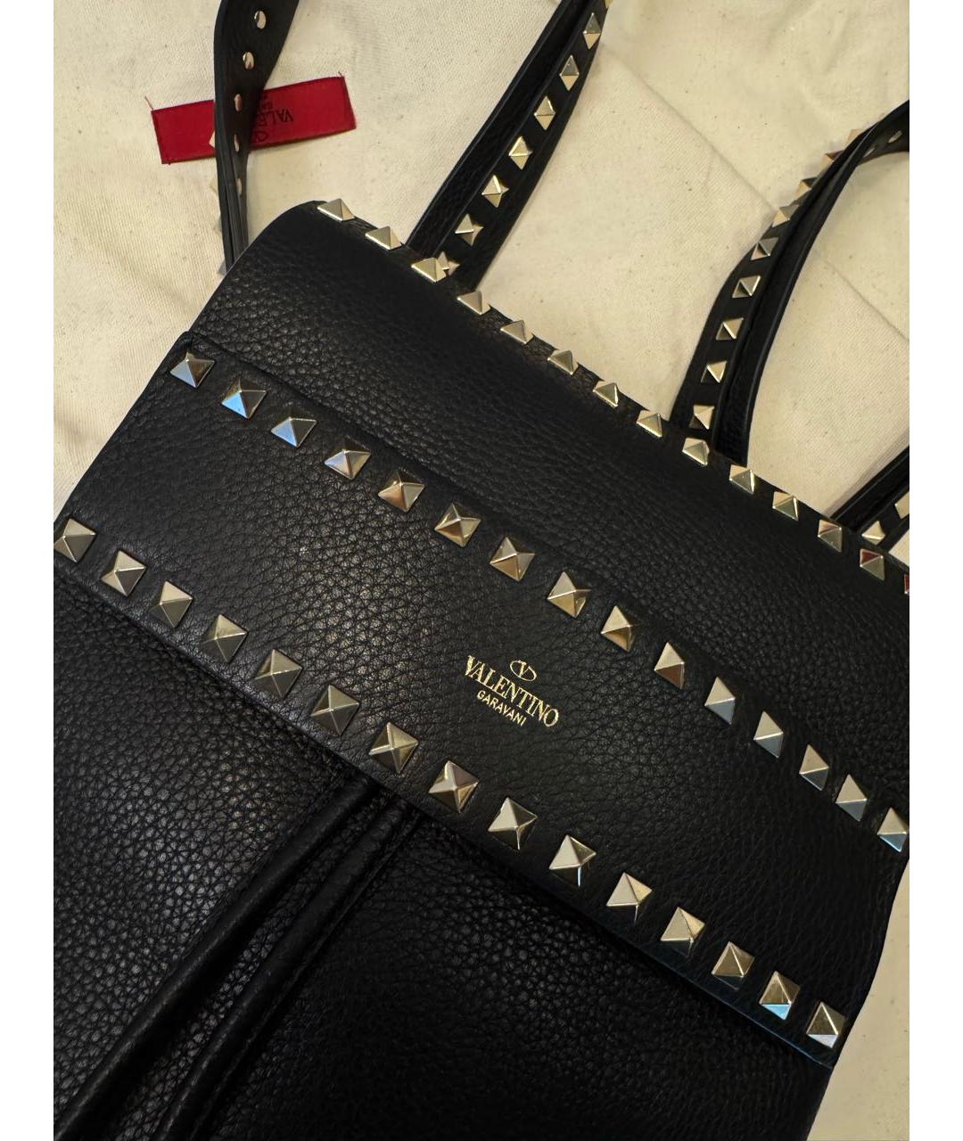 VALENTINO Черный кожаный рюкзак, фото 2